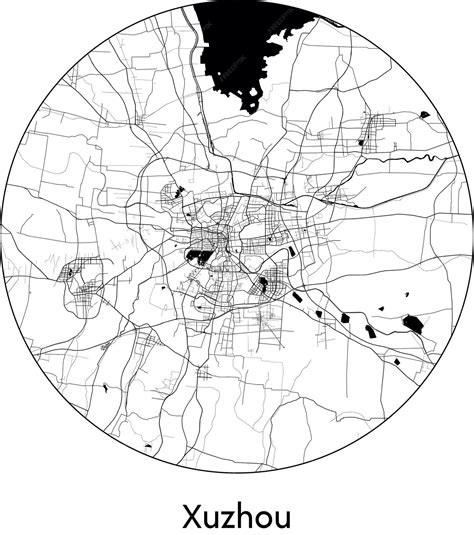 Premium Vector | City map asia china xuzhou vector illustration