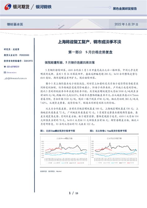 钢材基本面：上海将迎复工复产，钢市或淡季不淡