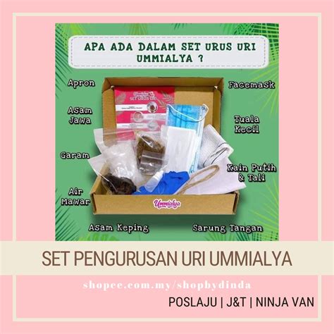 Set Lengkap Pengurusan Uri Bayi Set Uri Baby Set Baby Ummialya Shopee