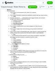 Computer Concepts Module Review Questions Answers Key Terms Week