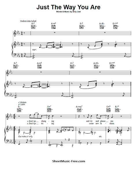 Download Just The Way You Are Sheet Music Pdf Diana Krall Download