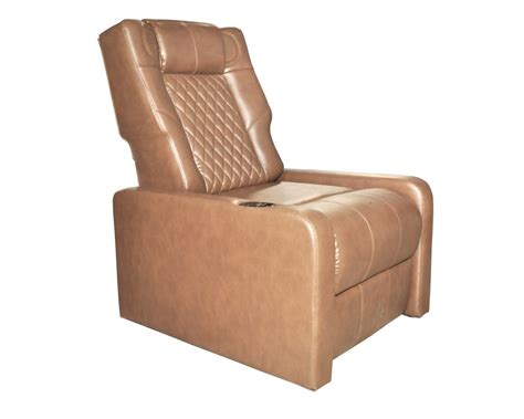 Pu Leather Single Seater Manual Recliner Brown Seating Capacity 1