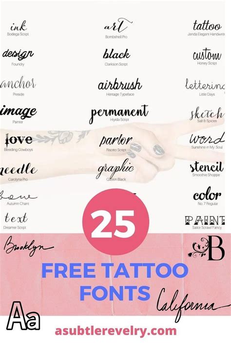 25 Free Tattoo Fonts For Your Next Ink Session • A Subtle Revelry In