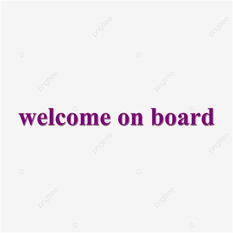 Pink And Purple Welcome On Board Png Stroke Wordart PNG Image Text