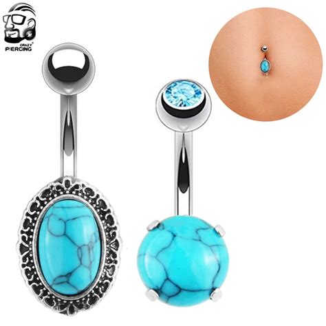 New Fashion Ethnic Style 316l Stainless Steel With Stone Body Jewelry