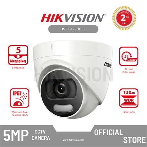 Promo Hikvision Ds Ce Hft F Camera Analog Cctv Mp Colorvu Fixed