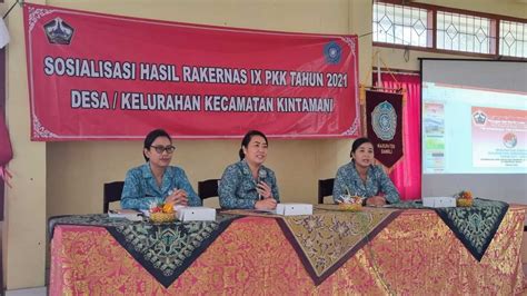 Ketua Tp Pkk Kabupaten Bangli Laksanakan Sosialisasi Hasil Rakernas Ix