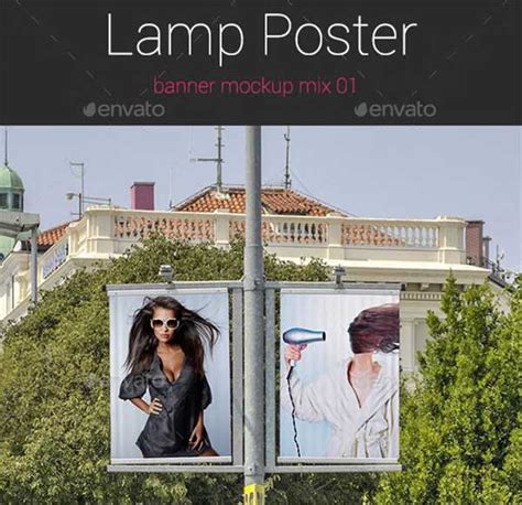 Lamp Post Banner Mockups Free Premium Psd Mockups