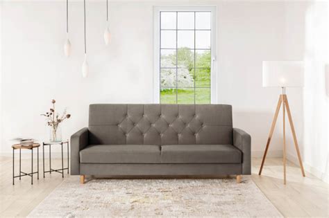 elka pl Sofy z funkcją spania w kolorystyce nude i taupe