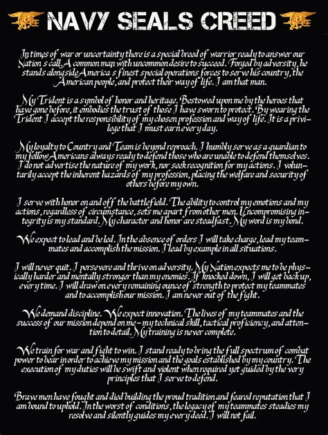 Udt Navy Seal Diver Creed