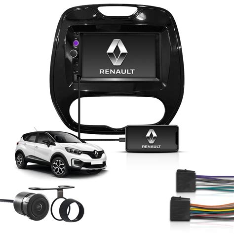 Kit Central Multimidia Din Mp Bt Espelha Renault Captur Submarino