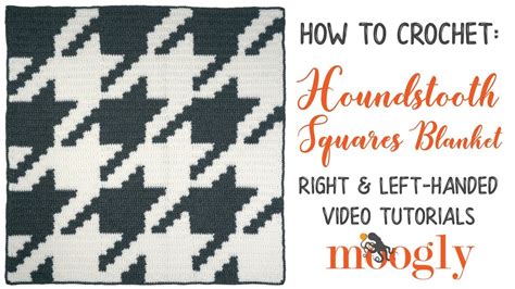 How To Crochet Houndstooth Squares Blanket Right Handed Youtube