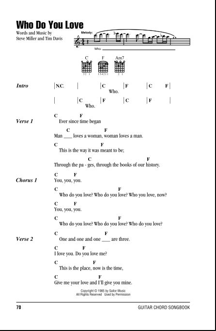 Who Do You Love Guitar Chords Lyrics Zzounds