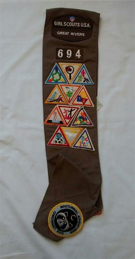 Vintage Girl Scouts Brownie Sash Patches Badges S Vintage Girls