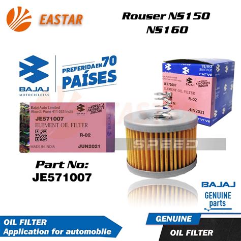 OIL FILTER Rouser NS150 NS160 Genuine JE571007 Shopee Philippines