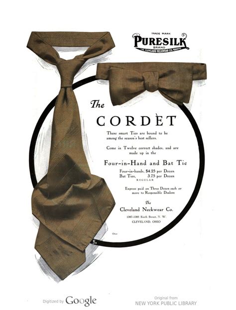 Edwardian Necktie And Bow Tie Styles History 1900s 1910s