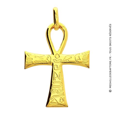 Pendentif Croix Egyptienne Or Jaune