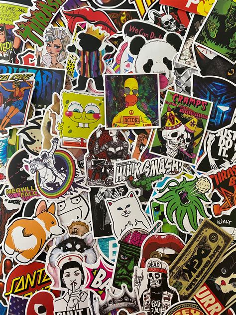 100pcs Random Sticker Pack Stickers Decals Vinyl For Laptop Etsy