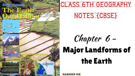 Major Land Forms Of The Earth Full Chapter Class 6 Geography Ncert Geography Class 6 Chapter 6