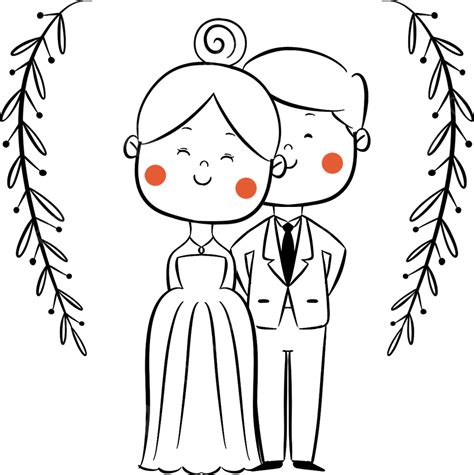 Bonitos Personagens De Desenhos Animados Fotos De Casamento Png