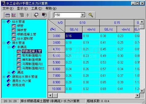 水工业设计手册水力计算表给排水土木在线