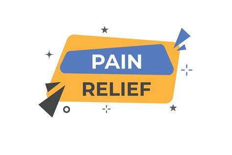 Pain Relief Button. Speech Bubble, Banner Label Pain Relief 24662863 ...