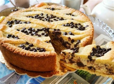 Crostata Favolosa Mascarpone Amaretti E Cioccolato Dolce Ripieno Goloso