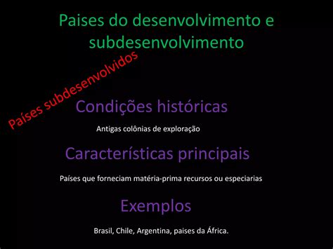 Pa Ses Desenvolvidos E Subdesenvolvidos Ppt