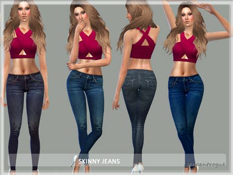 The Sims Resource Skinny Jeans By Serpentrogue • Sims 4 Downloads