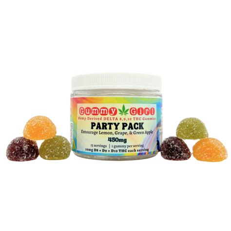 New Gummy Girl Party Pack Entourage Combo Jar D8 D9 D10 And Cbd