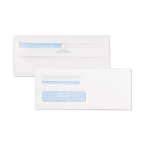 Quality Park Double Window Redi Seal Security Tinted Envelope