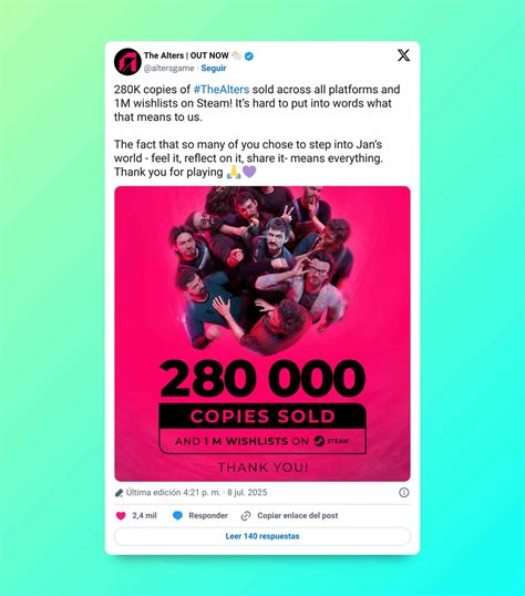 "Esto es solo el principio". Desde el estudio de The Alters sacan pecho