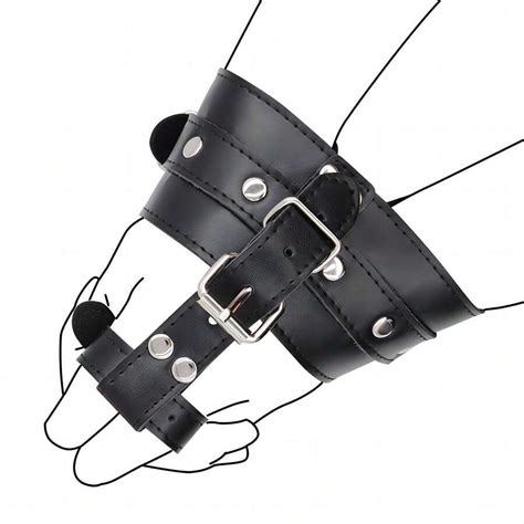 BDSM Bondage SM PU Leders Daumen und Zehen Fesseln Hand Fuß Restraint