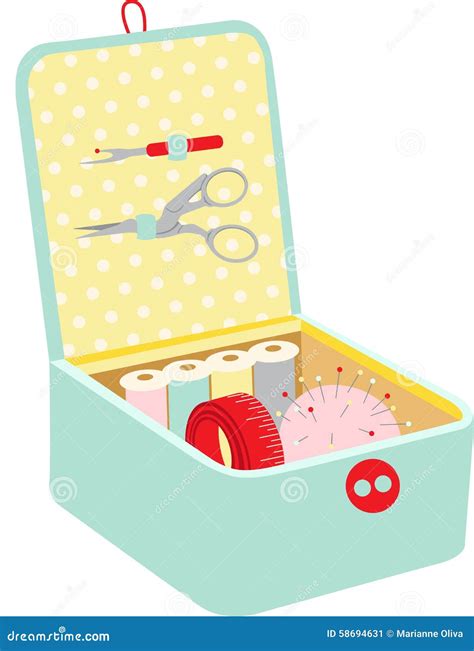 Sewing Box Stock Illustration Image 58694631