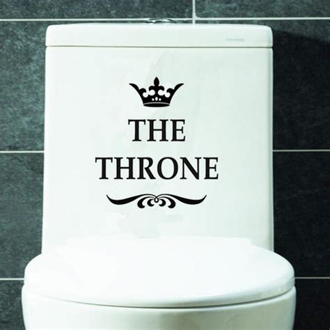 The Throne Crown Toilet Wall Stickers Funny Black Grandado