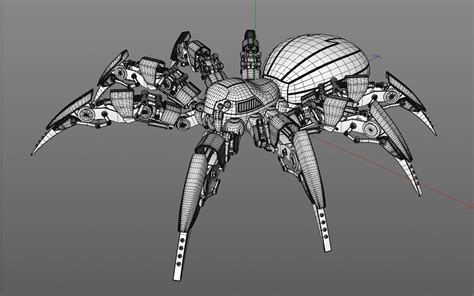 Spider Robot 2 3d Model Rigged Cgtrader