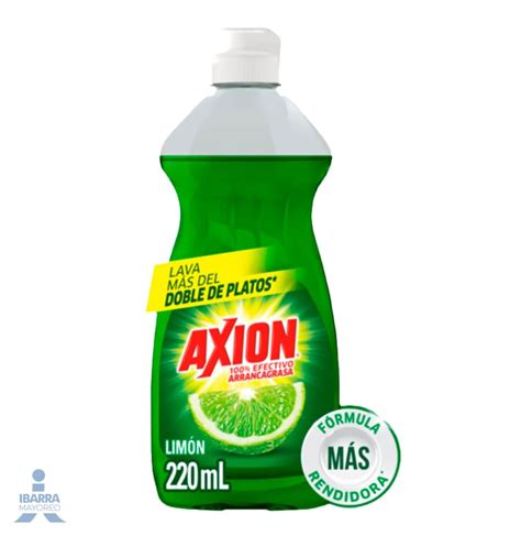 Detergente Axion Limon Liquido 220 Ml Ibarra Mayoreo