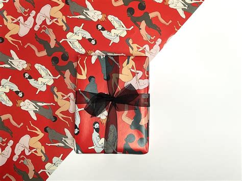 Kama Sutra Wrapping Paper Funny Sexy Naked People Gift Wrap Etsy