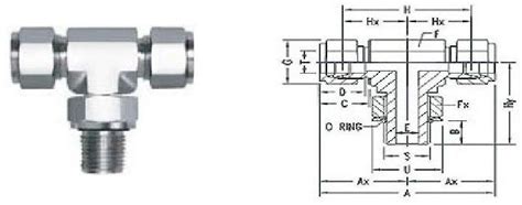 Stainless Steel Positionable Male Branch Tee For Gas Fitting Feature Durable Easy