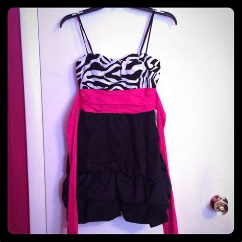 Homecoming Dress Pink And Black Zebra Mini Dress Pink And Black Zebra