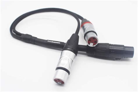 Youkamoo 4 Pin Xlr Female To Dual 3 Pin Xlr Female Silver