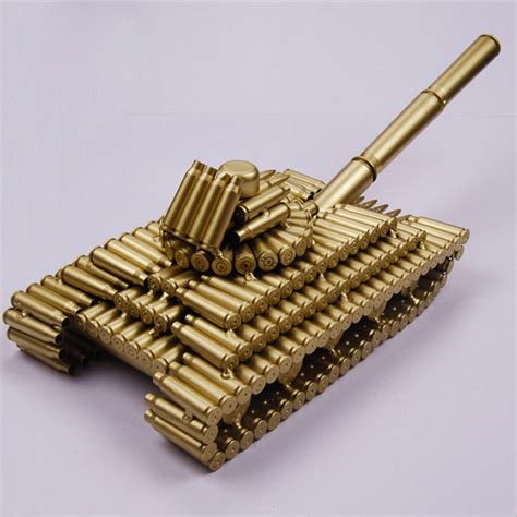 KY& Creative95Bullet Shell Tank Model Bullet Bullet Shell Crafts Veterans Souvenir Birthday Gift ...