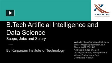 PPT B Tech Artificial Intelligence And Data Science PowerPoint