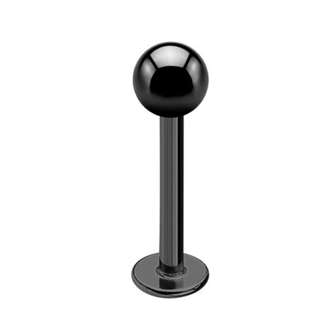 Piercing Labret - Stahl - Schwarz - 1.2mm, 5,95