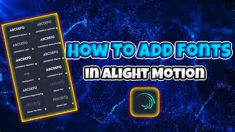 How To Add Fonts In Alight Motion Alight Motion Me Font Kaise Add