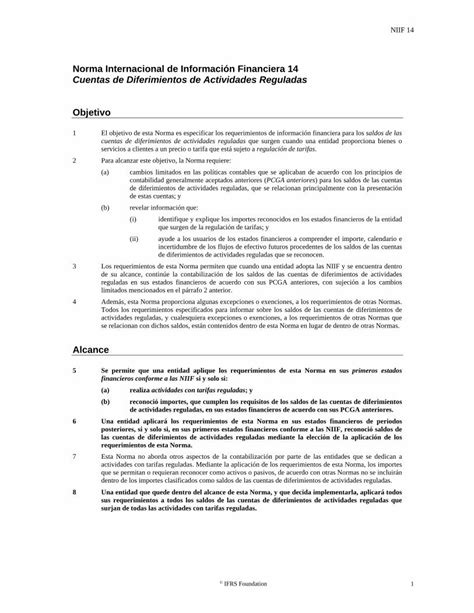 Pdf Norma Internacional De Información Financiera 14 … · Norma