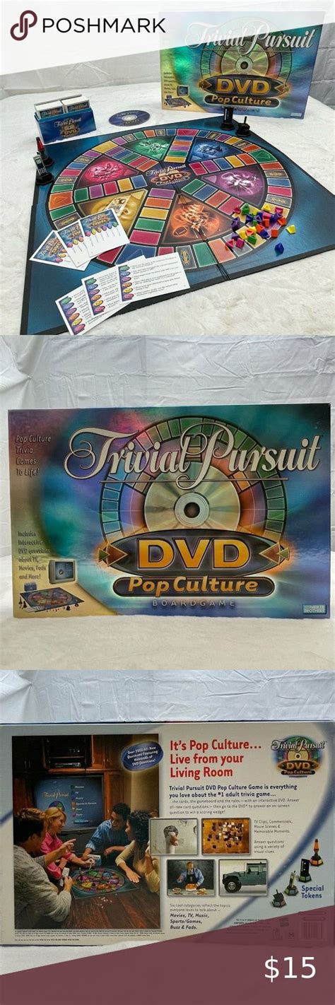 Trivial Pursuit Dvd Pop Culture Board Game Parker Brothers