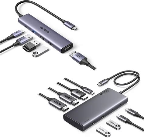 Ugreen Revodok 105 Usb C Hub 5 In 1 Multiport Adapter Bundle With Ugreen Revodok 8