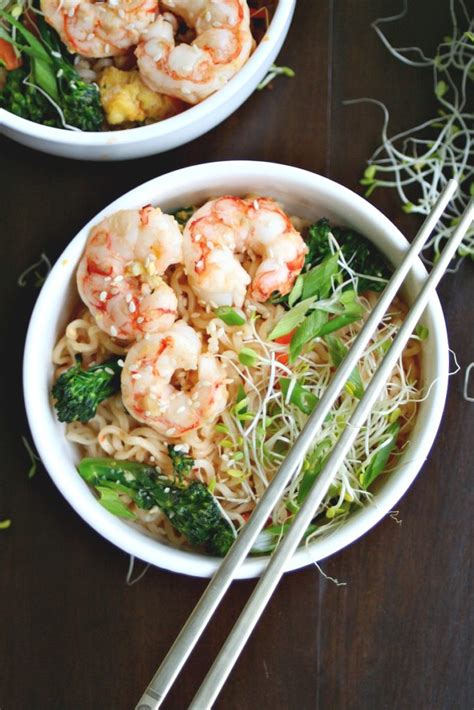 Quick Sesame Shrimp Ramen Stir Fry Killing Thyme