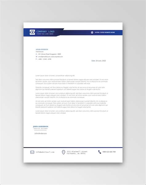 Premium Vector Corporate Letterhead Template